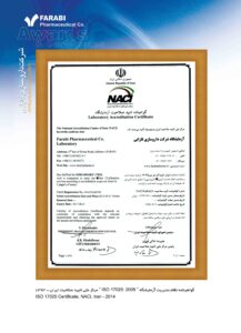گواهینامه نظام مدیریت آزمایشگاه ISO 17025:2008 مرکز ملی تایید صلاحیت ایران ۱۳۹۳